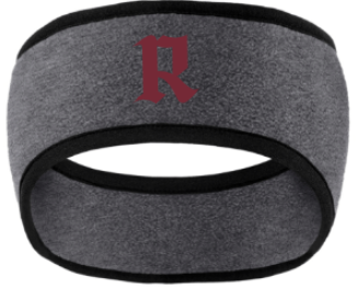 Gray headband with red logo