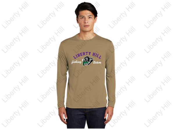 A man in a cayote brown long sleeve