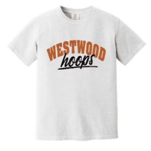 Westwood Hoops Comfort Colors White Cotton Tee